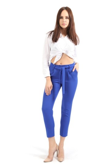 Beli Kusaklı Kumas Pantolon | Pnt19018