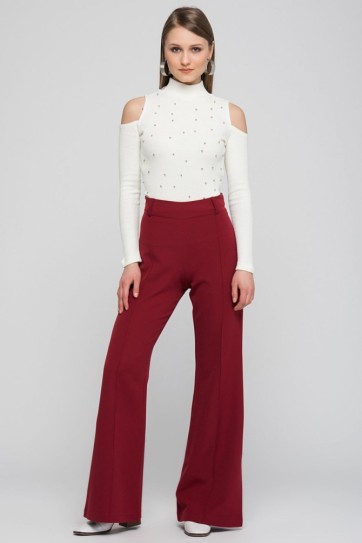 Önu Cima Dikisli Yuksek Belli Krep Pantolon | Pnt31041