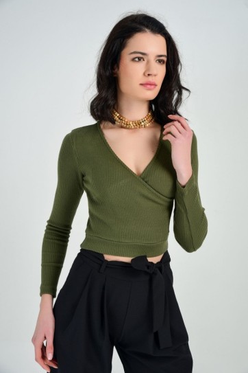 Trıko Kumaş Bluz | Blz14392