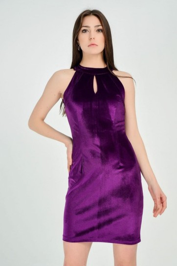 Abiye Elbise - Havuz Yaka Ön Damla Dekolte Abiye Elbise