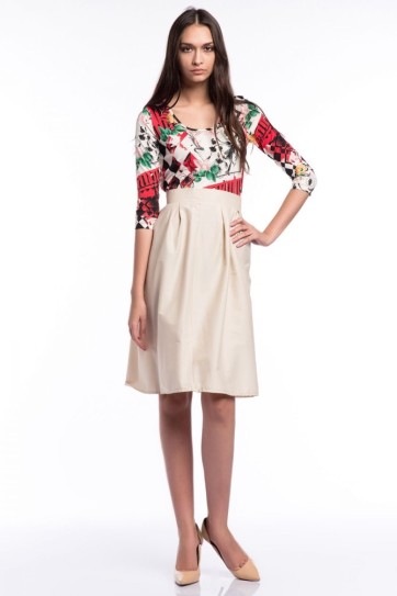 Pileli Düz Kupra Etek  | Etk12870