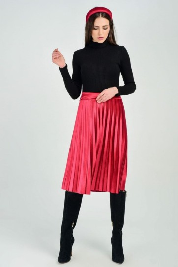 Piliseli Kadife Etek | Etk31827