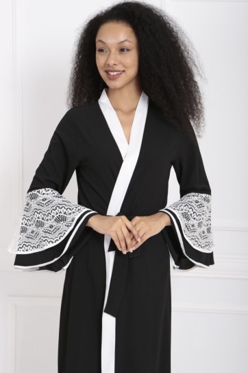 Kolları Volanlı Dantelli Ferace | Frc31570