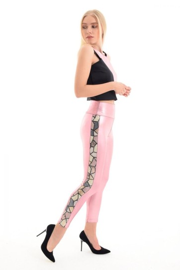 Pantolon - Yanları Payet Seritli Varak Pantolon