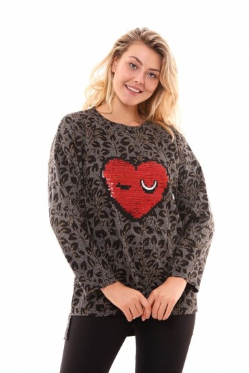 Bader Kalp Nakışlı Bluz | Bdr31952