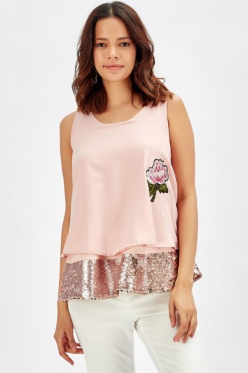 Payetli Bluz Abiye Bluz