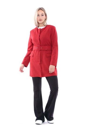 Çelik Örgü Uzun Ceket | Ckt32183