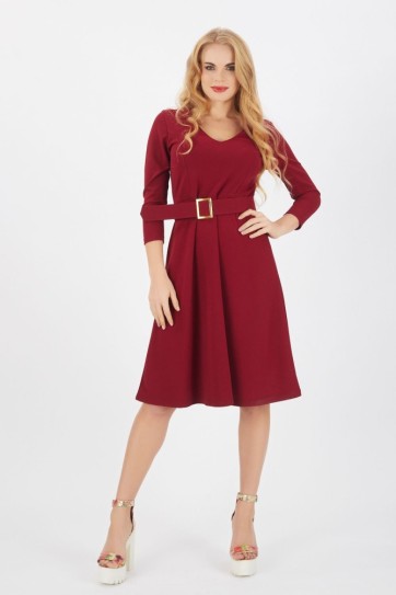 Beli Kumaş Kaplamalı Kemerli Scuba Krep