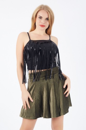 Kiloş Fitilli Kadife Etek | ETK32423