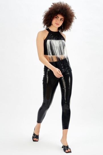 | Sıralı Payetli Abiye Tayt | Tyt32386