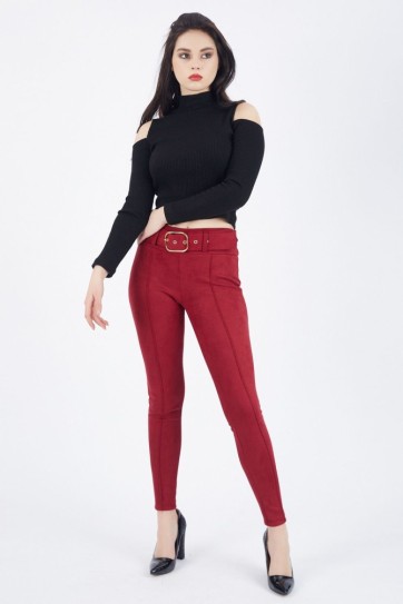 Dar Paça Süet Pantolon