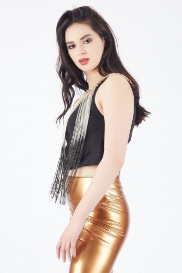 Yakasi Saç Örgülü Bluz_Blz32274