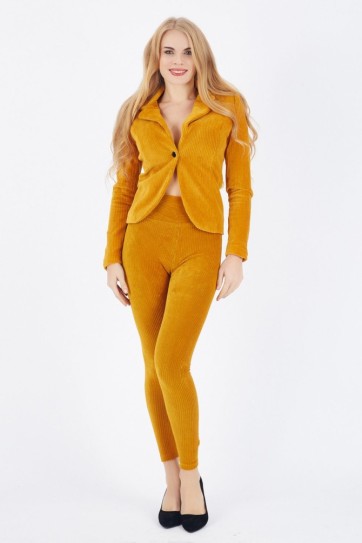 Fitilli Kadife Kısa Tayt | Tyt32433