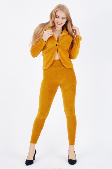 Fitilli Kadife Kısa Tayt | Tyt32433