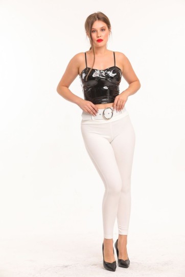 Kemerli  Scuba Krep Pantolon | Pnt33395