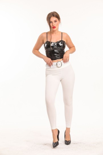 Kemerli  Scuba Krep Pantolon | Pnt33395