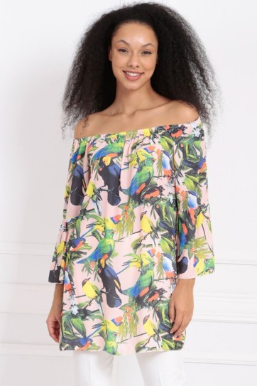 Beli 5 Cm Kumaş Kaplama Kemerli Yaka Lastikli Bluz | Blz32651