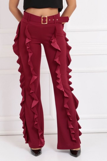 İspanyol Paça Scuba Krep Pantolon | Pnt33410