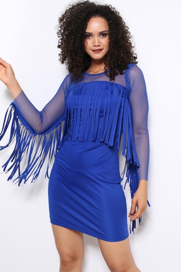 Kol Ve Ön Püsküllü Elbise | Elb31490