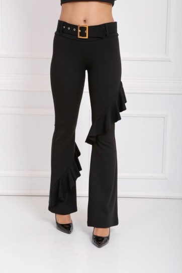 Kemerli Valon detaylı Scuba Krep Pantolon | PNT33389