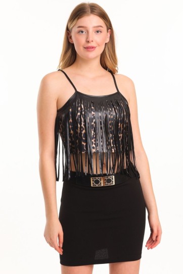 Sene  Metal Toka Detaylı Scuba Krep  Mini Etek