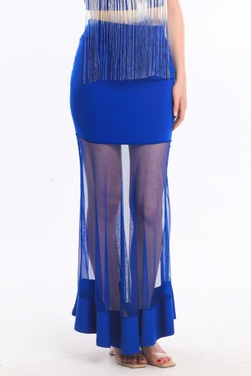 Tül Garnili Uzun Dalgic Etek | Etk13400