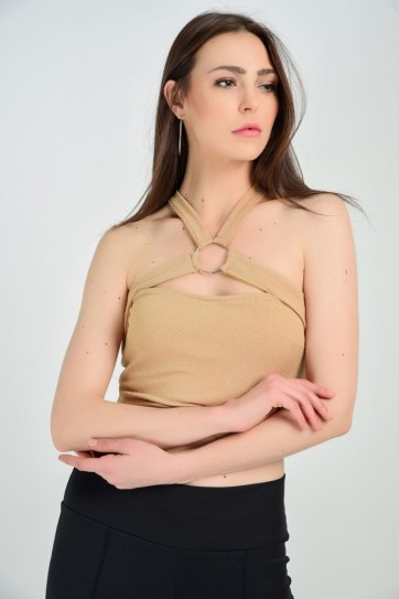 Halka Aksesuarli Abiye Bluz | Blz14719