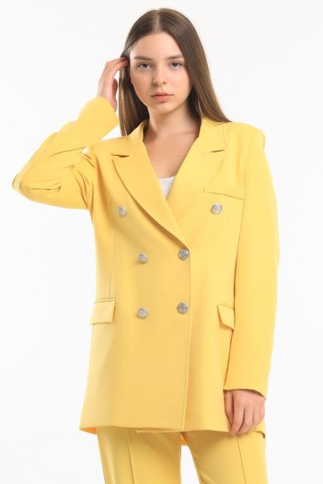 İçi Astarlı  Hürrem Kumaş Oversize Blazer Ceket | Ckt34236