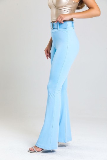 Kemerli İspanyol Paça Dalgıç Pantolon | Pnt34309