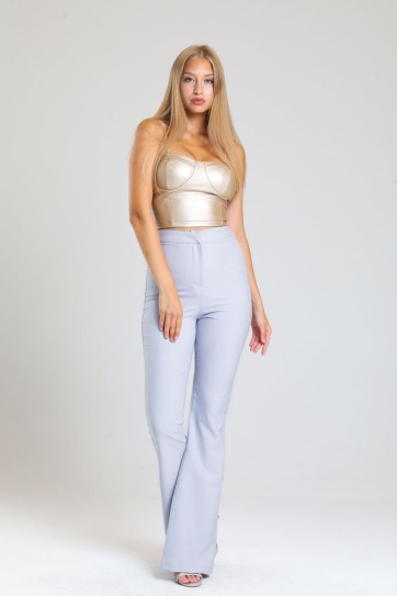 İspanyol Paça Atlas Kumaş Pantolon | Pnt32926