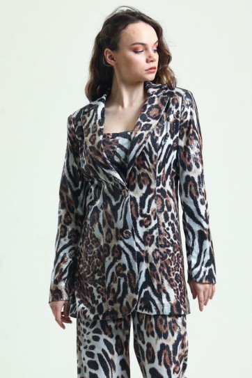 İci Astarlı  Abiye Pul Payet Ceket | Ckt34264