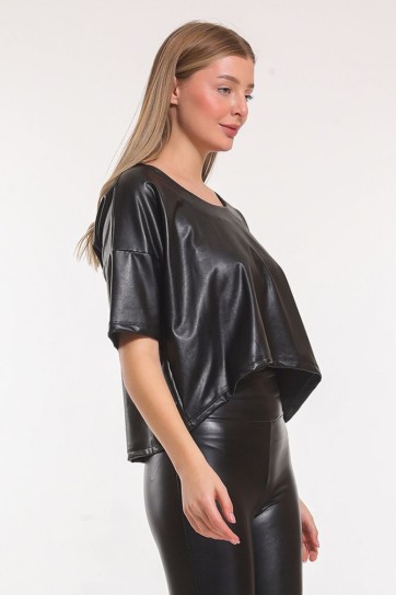 Şordonlu Deri bluz | BLZ33096