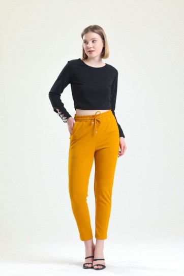 Beli Lastikli Cepli Bağuclu Scuba Krep Pantolon