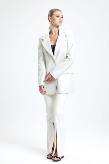 Cep Kapaklı İçi Astarlı Suni Deri Ceket | Ckt33552Tn