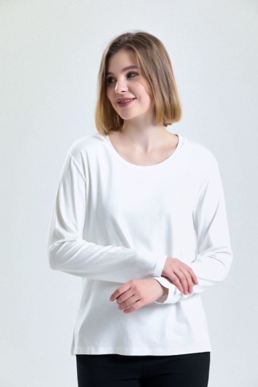 Uzun Kol Viskon Elestan Bluz | Kve0140Y09