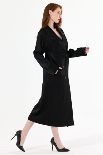 İçi Astarli  Saten Pardesü | PRD35583